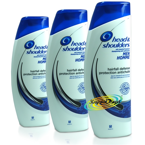 3x Head & Shoulders Hairfall Defense Anti-Dandruff Men Shampoo 400ml
