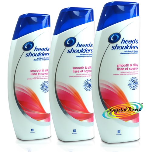 3x Head & Shoulders Smooth & Silky Anti-Dandruff Shampoo 400ml