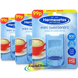 3x Hermesetas Original 300 Mini Sweeteners