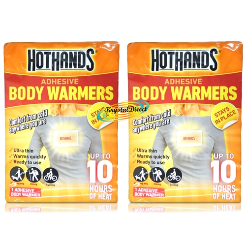 2x Hot Hands Adhesive Body Warmers