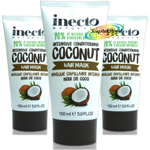 3x Inecto Coconut Hair Mask 150ml / 5.0 oz