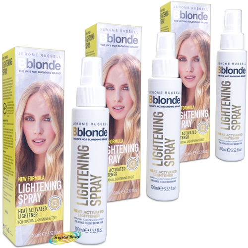 3x Jerome Russell Bblonde Permanent Lightening Spray 100ml Hair Lightener