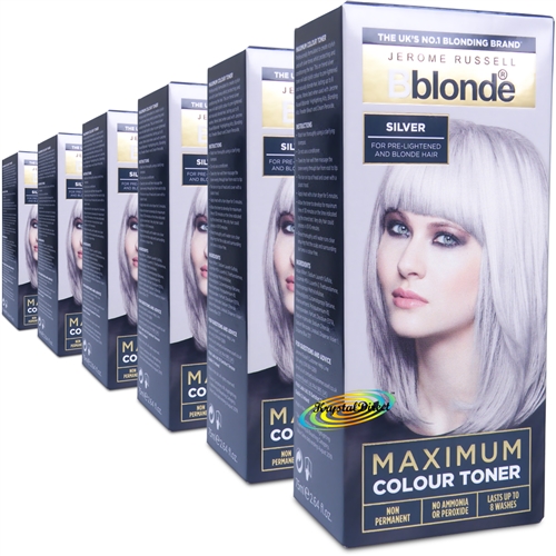 6x Jerome Russell BBlonde Maximum Colour Toner SILVER - Lasts Up To 8 Washes