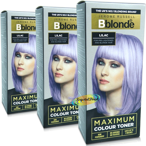 3x Jerome Russell BBlonde Maximum Colour Toner LILAC - Lasts Up To 8 Washes
