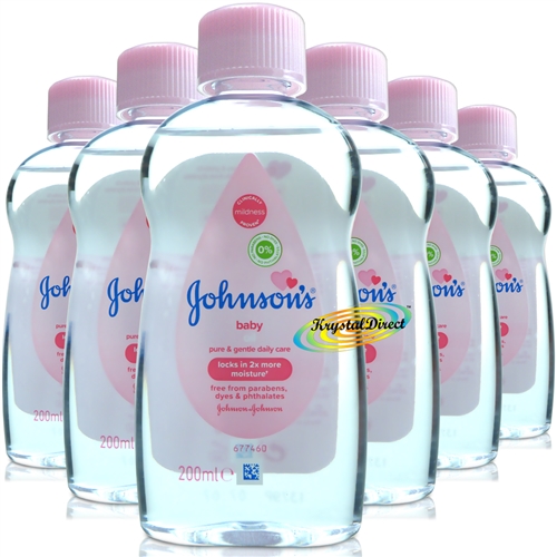 6x Johnsons Baby Gentle Massage Oil 200ml Daily Care for Delicate Skin