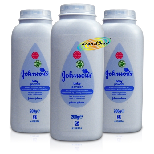 3x Johnsons Baby Powder Purified Gentle Talc Talcum Powder 200g Delicate Skin