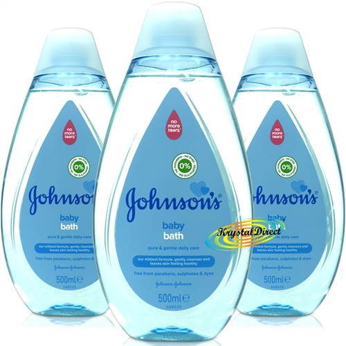 3x Johnsons Baby Bath Liquid 500ml