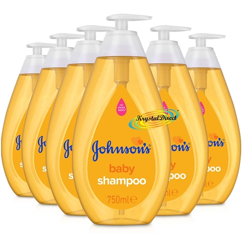 6x Johnsons Baby Shampoo Pure & Gentle Daily Care 750ml