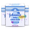 3x Johnsons Baby Cotton 200 Buds Gentle Delicate Skin