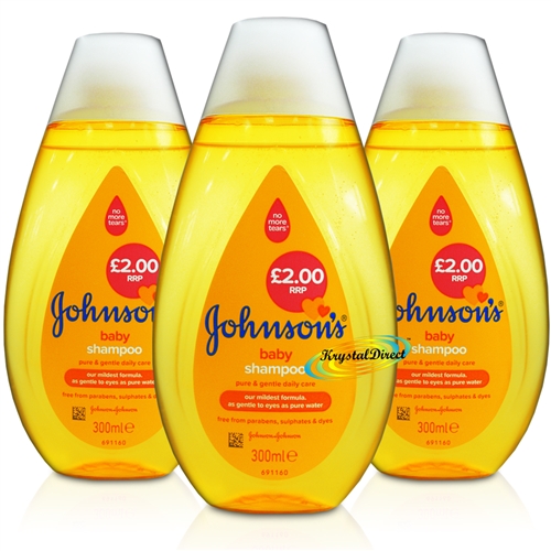 3x Johnsons Baby Shampoo 300ml pH Balanced Gentle Daily For Care Delicate Skin