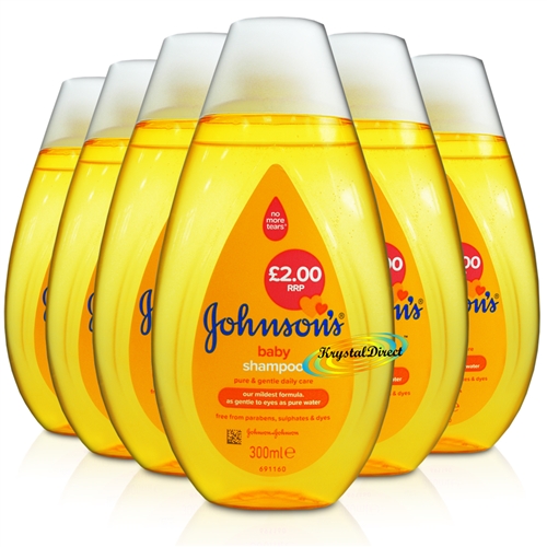 6x Johnsons Baby Shampoo 300ml pH Balanced Gentle Daily For Care Delicate Skin