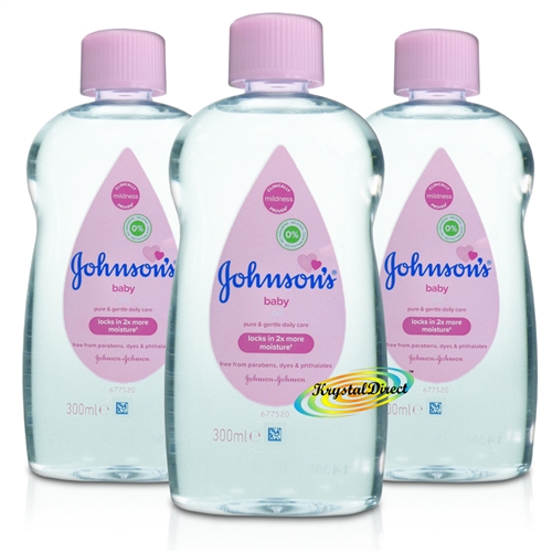 3x Johnsons Baby Gentle Massage Oil 300ml Daily Care for Delicate Skin