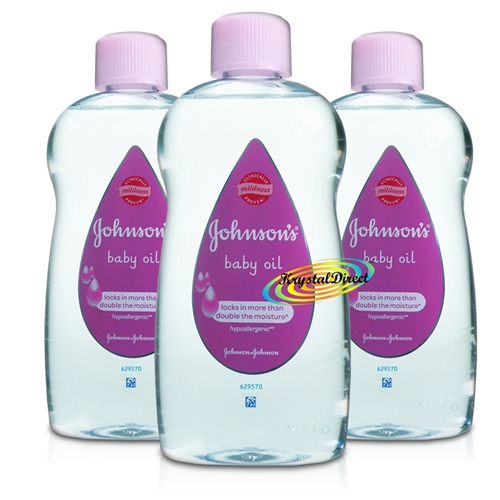 3x Johnsons Baby Gentle Massage Oil 500ml Daily Care for Delicate Skin