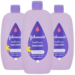 3x Johnsons Bedtime Baby Bath 500ml