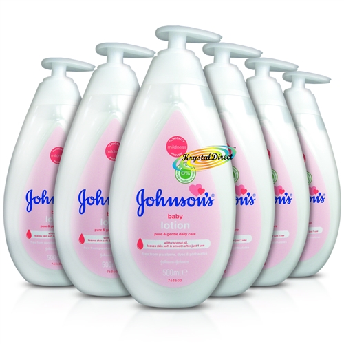 6x Johnsons Baby Lotion 500ml - Gentle Daily Care For Delicate Skin