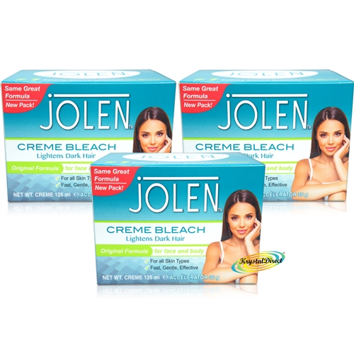 Jolen Original Facial Cream Creme Bleach Lightens Excess Dark Hair 125ml