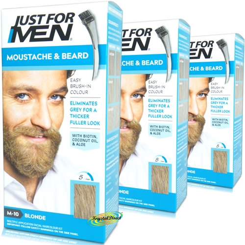 3x Just For Men Moustache & Beard Sandy Blonde M-10