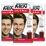 3x Just For Men Ultra Easy Comb In Autostop A45 Dark Brown Hair Colour Dye