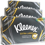 3x Kleenex Extra Large 2 Ply Facial 90 Tissues