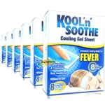 6x Kool 'n' Soothe Kids Fever Multipack 8 Immediate Cooling Relief For 8 Hours