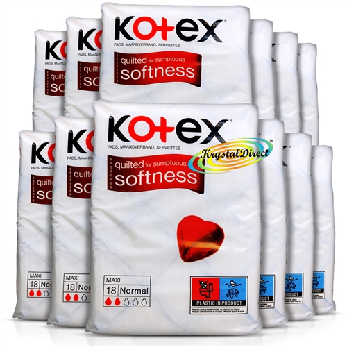 12x Kotex Maxi 16 Normal Quilted Soft Sanitary Protection Pads