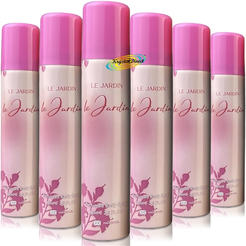 6x Le Jardin Original Perfumed Body Spray For Her 75ml