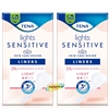 2x Tena Lights Sensitive LIGHT 28 Liners - 0% Fragrances & Dyes