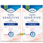 2x Tena Lights Sensitive LIGHT 28 Liners - 0% Fragrances & Dyes