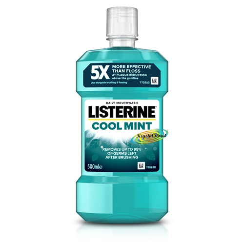 Listerine Cool Mint Antiseptic Anti Bacterial Oral Care Mouthwash 500ml