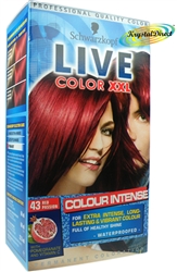Schwarzkopf Live Color XXL 43 Red Passion Hair Dye Colour Pomegranate Vitamin C
