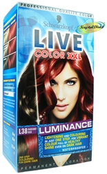 Schwarzkopf Live Color XXL L38 Radiant Red Hair Colour One Step Dark Hair
