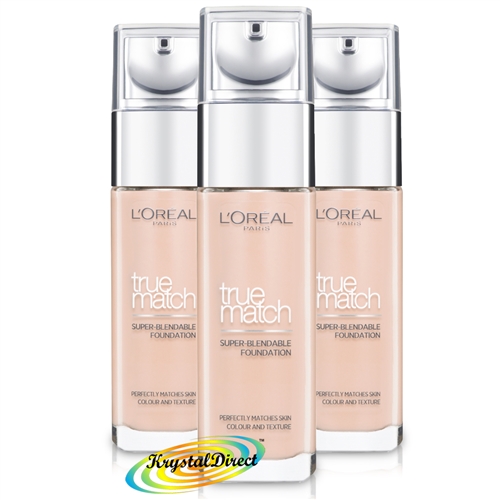 3x Loreal True Match Super Blendable Foundation 30ml ROSE IVORY