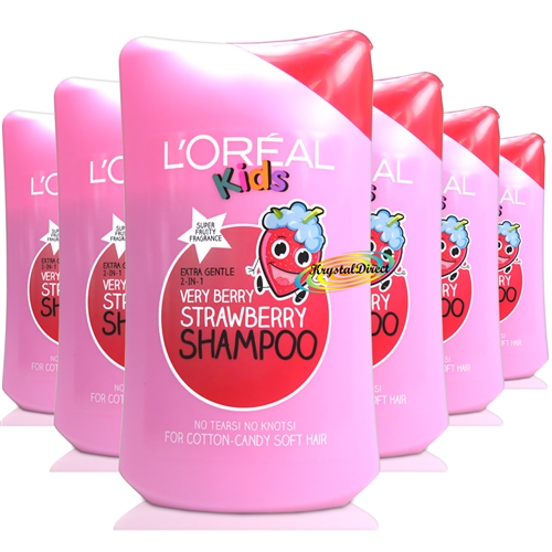 6x L'Oreal Kids VERY BERRY STAWBERRY Shampoo 250ml