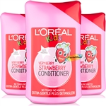 3x L'Oreal Kids Vey Berry STAWBERRY  CONDITIONER - 250ml
