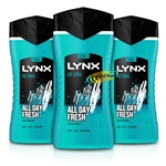 3x Lynx Ice Chill Fresh Fragrance Shower Gel 225ml