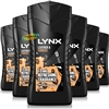 6x Lynx Leather & Cookies Body Wash Bath Shower Gel 225ml