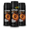 3x Lynx Dark Temptation Body Spray Deodorant 48H Dark Chocolate Scent 150ml