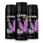 3x Lynx Excite Deodorant Body Spray 48H High Definition Fragrance 150ml