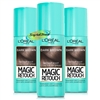 3x Loreal Magic Retouch Dark Brown Instant Root Concealer Spray 75ml Temporary Grey Coverage