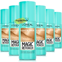 6x Loreal Magic Retouch Light Blonde Instant Root Concealer Spray 75ml Temporary Grey Coverage