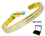 Magrelief BANGLE B47 Two Line XL Gold/Silver