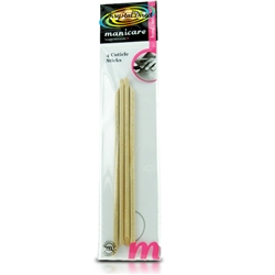 Manicare Four Wooden Disposable Cuticle Sticks
