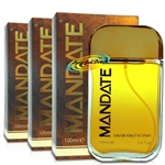 3x Mandate Classic Masculine Fragrance Eau De Toilette EDT Spray For Him 100ml