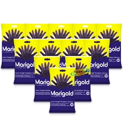 12x Marigold Extra Tough Outdoor Gardening Cleaning Gloves Medium Heavy Duty Rubber