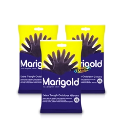 3x Marigold Extra Tough Outdoor Gardening Cleaning Gloves XL Heavy Duty Rubber