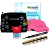 Maybelline Makeup Travel Kit Bag Lip Balm + Eye Liner + Mascara + Tissue Mask