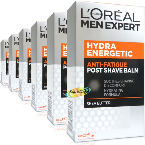 6x Loreal Men Expert Hydra Energetic Anti Fatigue Post Shave Balm 100ml