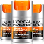 3x Loreal L'oreal Men Expert Hydra Energetic Anti Fatigue Moisturiser 50ml