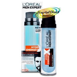 Loreal Men Expert Hydra Energetic Moisturising Gel Skin & Stubble 50ml