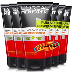 6x Loreal Men Expert Pure Power Red Volcano Wash 150ml